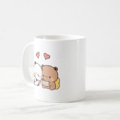 Schattige Panda beer paar hugin, bubu en dudu lief Koffiemok (Voorkant links)