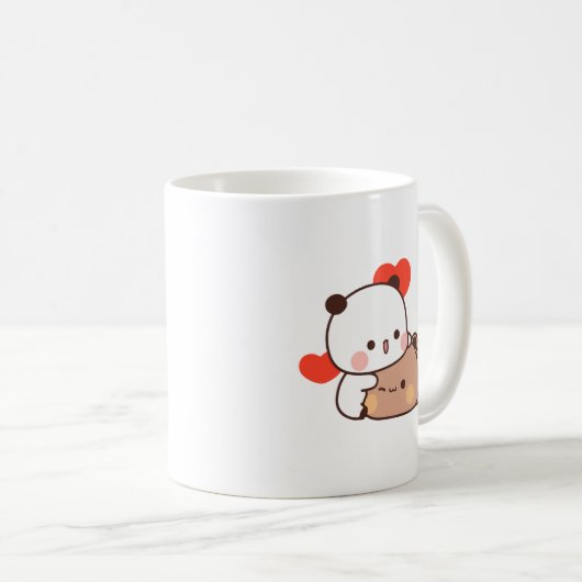 Schattige Panda beer paar hugin, bubu en dudu lief Koffiemok (Voorkant rechts)