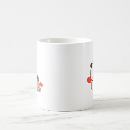 Schattige Panda beer paar hugin, bubu en dudu lief Koffiemok (Center)