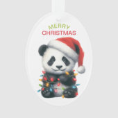 Schattige Panda Beer String Lights Kinder Christma Ornament (voorkant)