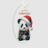 Schattige Panda Beer String Lights Kinder Christma Ornament (voorkant)