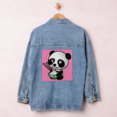 SCHATTIGE PANDA BEER SUSHI DENIM JAS DENIM JACKET (Hangar)