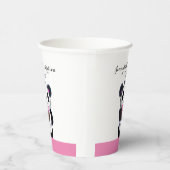 Schattige Panda Beer Verjaardagspapier beker (Rechts)