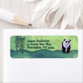 Schattige Panda Beer voorzijde retour adreslabel Etiket (Insitu)