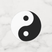 Schattige Panda Beer & Yin Yang Zwart & Wit Confetti (Kleine voorkant)