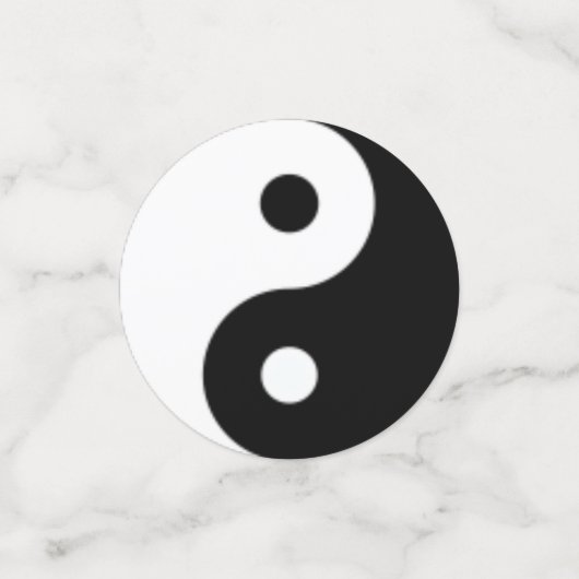 Schattige Panda Beer & Yin Yang Zwart & Wit Confetti (Kleine voorkant)