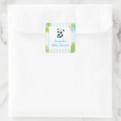Schattige Panda Boy Baby shower Favor Gift Sticker (Tas)