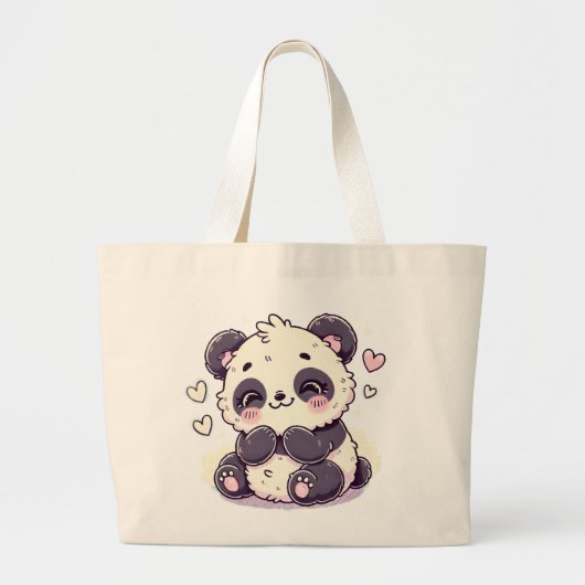 Schattige Panda Canvas tas – Schattigee Accessoire (Voorkant)