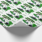 schattige panda-Cartoon Cadeaupapier (Hoek)