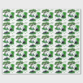 schattige panda-Cartoon Cadeaupapier (Vlak)