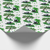 schattige panda-Cartoon Cadeaupapier (Hoek)