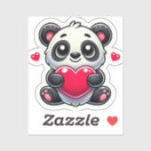 Schattige Panda Cartoon Heart Design Sticker (Vel)