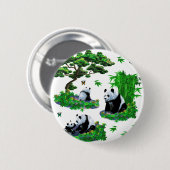 schattige panda-Cartoon Ronde Button 5,7 Cm (Voorkant /achterkant)