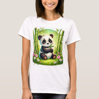Schattige Panda Cub in Bamboo Forest - Whimsical A T-shirt