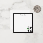 Schattige Panda Dank Je Notitiekaartje (Voorkant / Achterkant in situ)