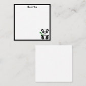 Schattige Panda Dank Je Notitiekaartje (Voorkant / Achterkant)