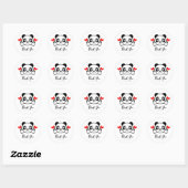 Schattige Panda dank u voor uw bestelling Ronde Sticker (Vel)