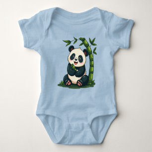 Schattige Panda die Bamboe Omhelst Cute Cartoon Ku Romper