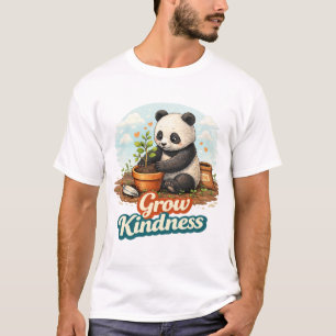 Schattige panda die een boom plant – Kweek vriende T-shirt