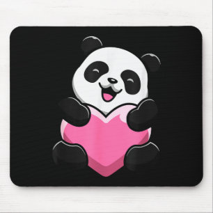 Schattige Panda Die Een Hart Vasthoudt - Valentijn Muismat