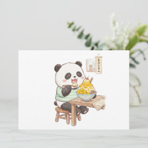 Schattige Panda die Taiwanees Mango Shaved Ice Foo Kaart