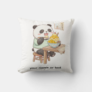 Schattige Panda die Taiwanees Mango Shaved Ice Foo Kussen