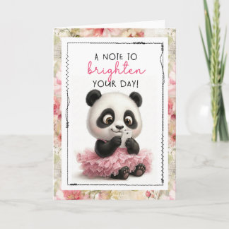 Schattige Panda Een Briefje Om Je Dag Op Te Helder Kaart