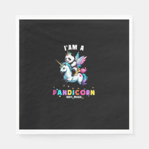 Schattige Panda Eenhoorn Ik Ben Een Pandicorn Magi Servet