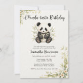 Schattige Panda Eerste Verjaardag Kaart (Voorkant)