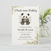 Schattige Panda Eerste Verjaardag Kaart (Staand voorkant)