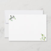 Schattige Panda en Groen Bamboe Baby shower Dank U Bedankkaart (Achterkant)