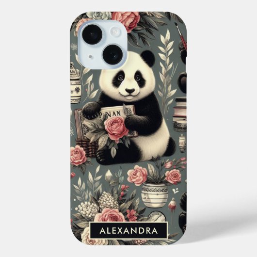 Schattige  Panda Floral Case-Mate iPhone Case (Achterkant)
