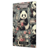 Schattige Panda Floral Klembord (Links)