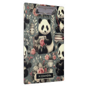 Schattige Panda Floral Klembord (Rechts)