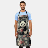 Schattige  Panda Floral Schort (Gedragen)
