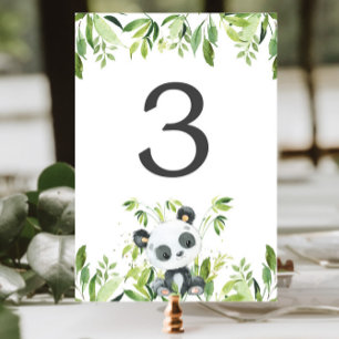 Schattige Panda Greenery Baby shower Verjaardag Kaart