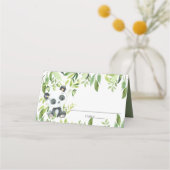 Schattige Panda Greenery Baby shower Verjaardag Plaatskaartje (Achterkant)