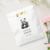 Schattige Panda Greenery Bamboo Verjaardagsfeest Bedankzakje (Gezegeld)