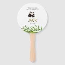 Schattige Panda Greenery Bamboo Verjaardagsfeest