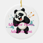 Schattige panda hanger - een charmante touch aan u keramisch ornament (Achterkant)