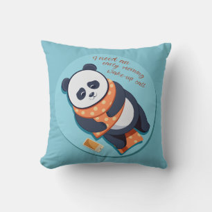 schattige panda heeft ochtendtelefoontje nodig kussen