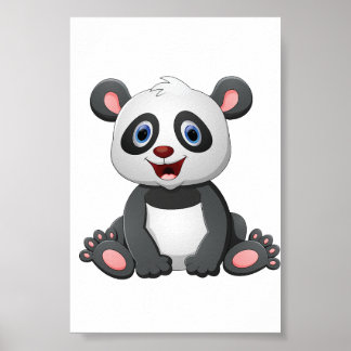 Schattige panda illustratie | afdrukbaar Poster