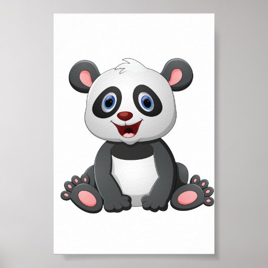 Schattige panda illustratie | afdrukbaar Poster (Voorkant)