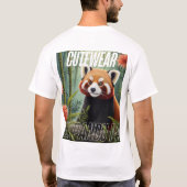 Schattige panda in bamboe tuin – Schattigee esthet T-shirt (Achterkant)