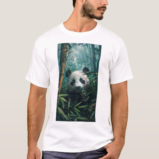 Schattige Panda in Bamboo Forest T-shirt (Voorkant)