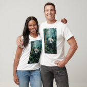 Schattige Panda in Bamboo Forest T-shirt (Unisex)