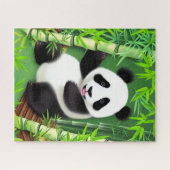 Schattige Panda In Een Bamboe Bos Legpuzzel (Horizontaal)