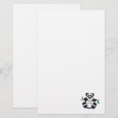 schattige panda in een filiaal briefpapier (Voorkant / Achterkant)