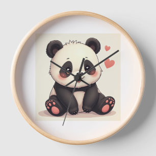 schattige panda-klok
