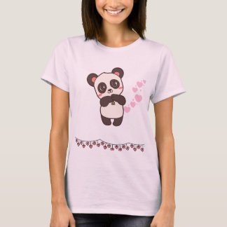 Schattige Panda knuffel - roze verrukking T-shirt
